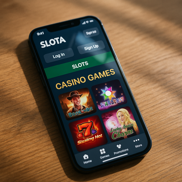 Slota Casino - Mobile Ansicht - Responsive Design Österreich